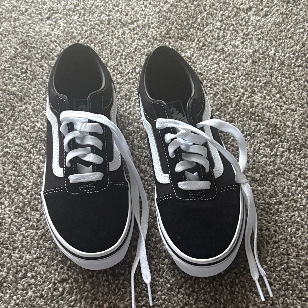 Vans Kids Black and White Sneakers